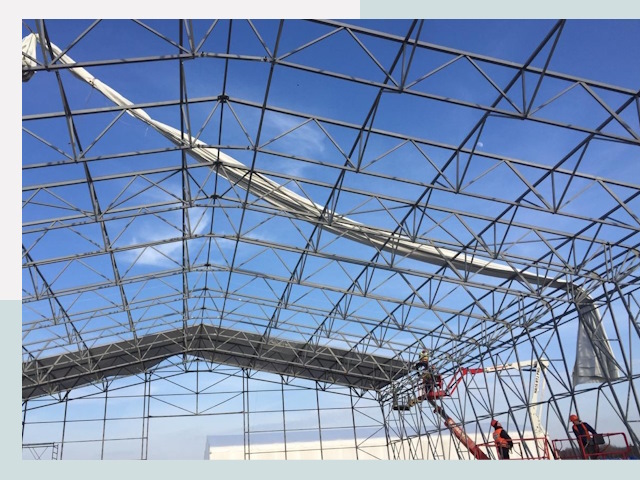 Шатровые ангары от 619 руб. в Челябинске и Челябинской области